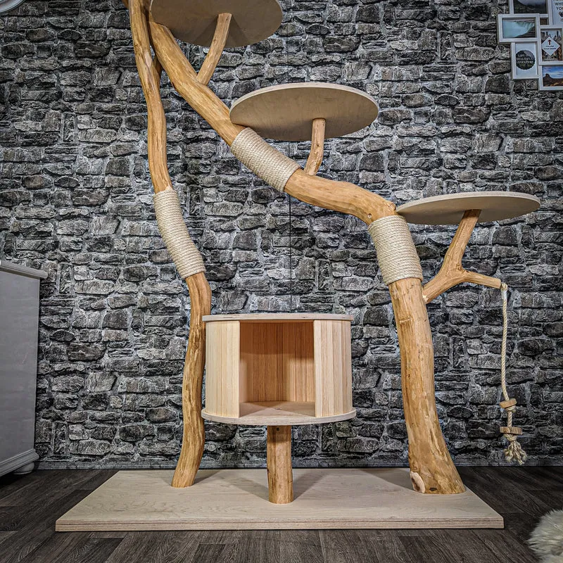 Naturkratzbaum 2128 Kratzbaum Natur Holz Design 187 cm hoch