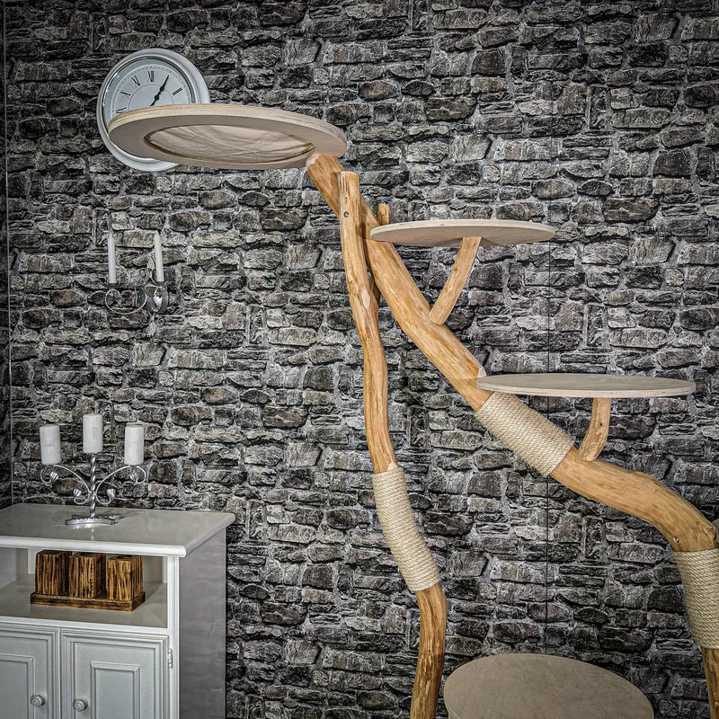 Naturkratzbaum 2128 Kratzbaum Natur Holz Design 187 cm hoch