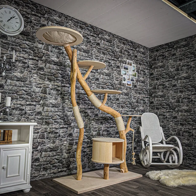 Naturkratzbaum 2128 Kratzbaum Natur Holz Design 187 cm hoch
