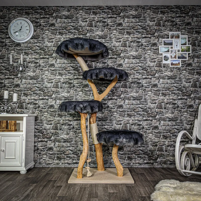 Naturkratzbaum 2127 Kratzbaum Natur Holz Design 165 cm hoch
