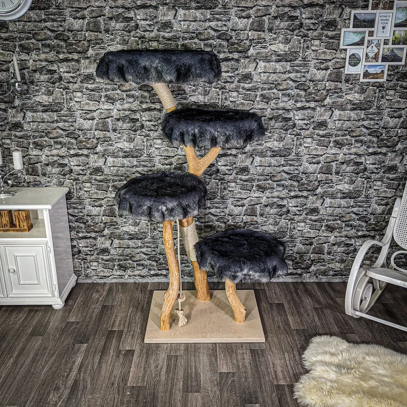 Naturkratzbaum 2127 Kratzbaum Natur Holz Design 165 cm hoch