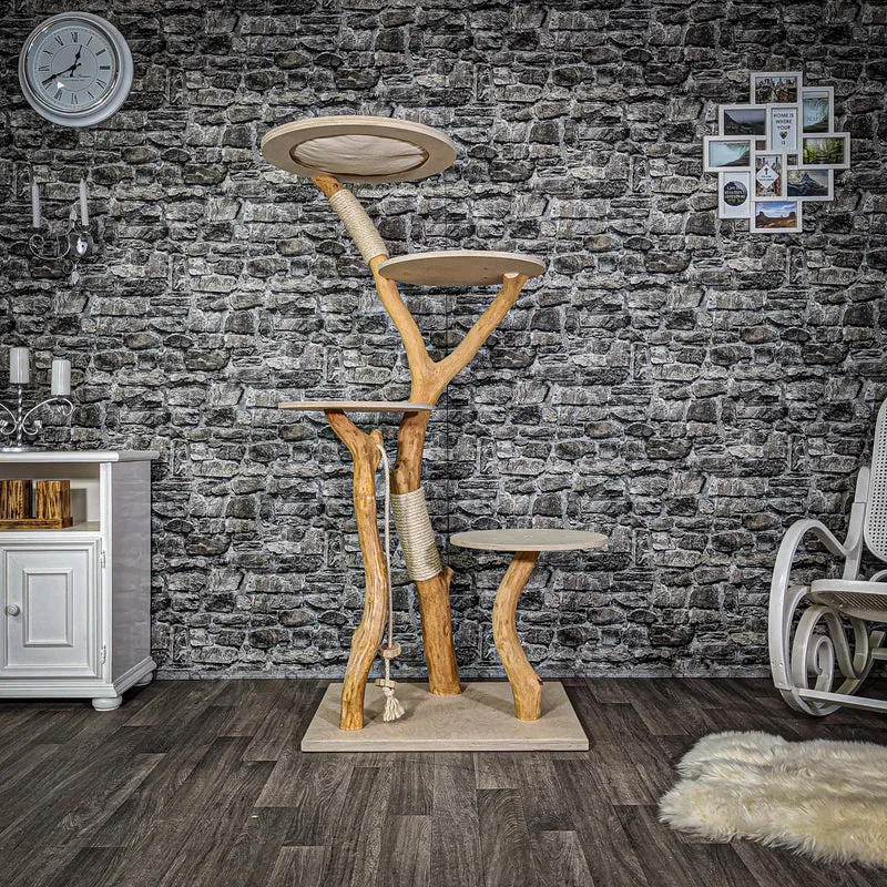 Naturkratzbaum 2127 Kratzbaum Natur Holz Design 165 cm hoch