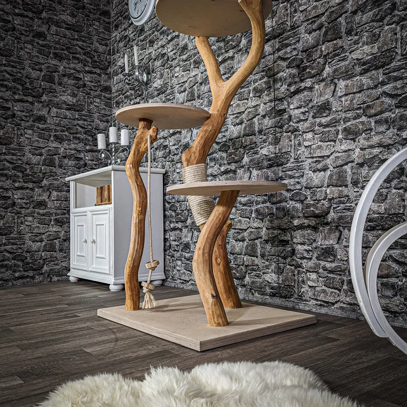 Naturkratzbaum 2127 Kratzbaum Natur Holz Design 165 cm hoch