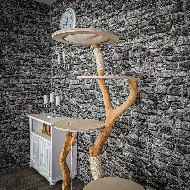 Naturkratzbaum 2127 Kratzbaum Natur Holz Design 165 cm hoch