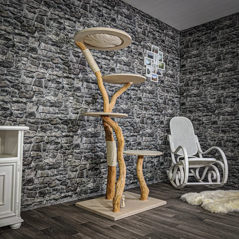 Naturkratzbaum 2127 Kratzbaum Natur Holz Design 165 cm hoch