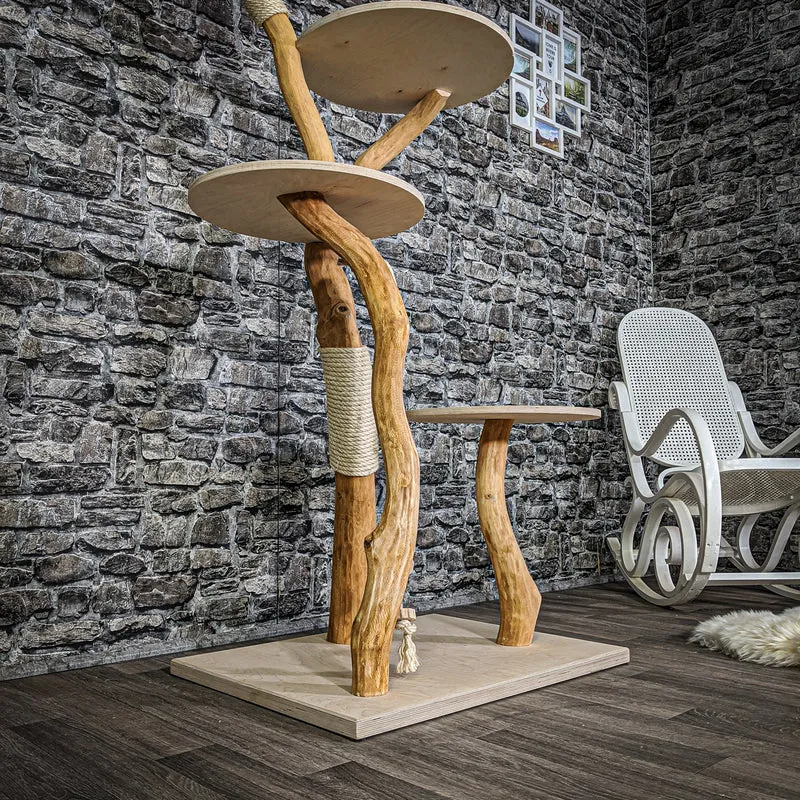 Naturkratzbaum 2127 Kratzbaum Natur Holz Design 165 cm hoch