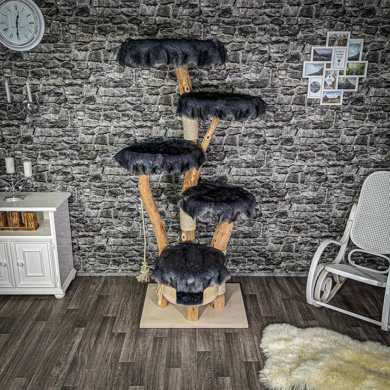 Naturkratzbaum 2126 Kratzbaum Natur Holz Design 193 cm hoch