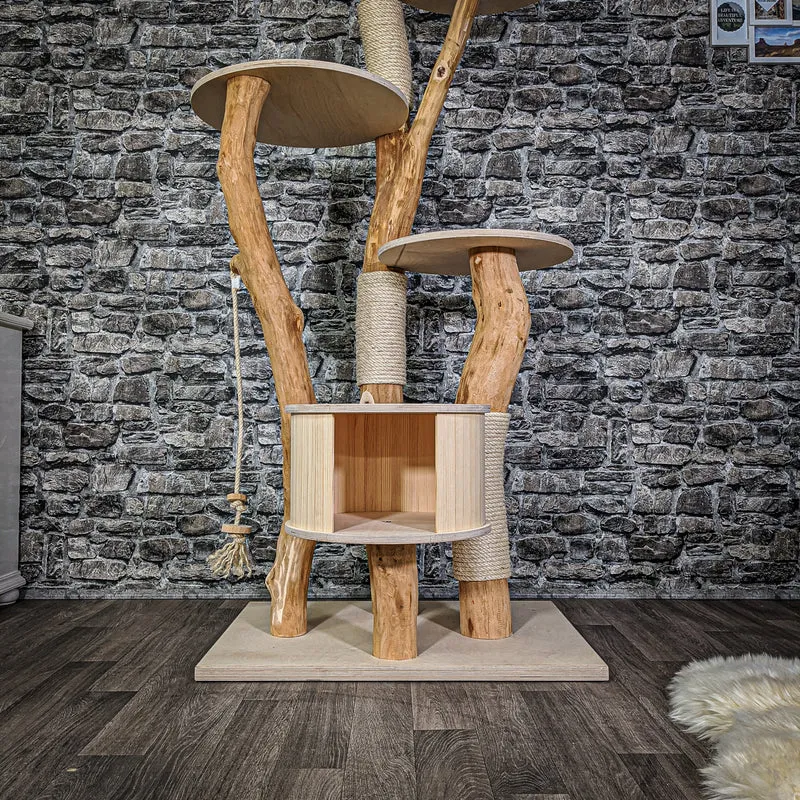 Naturkratzbaum 2126 Kratzbaum Natur Holz Design 193 cm hoch