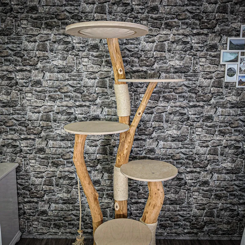Naturkratzbaum 2126 Kratzbaum Natur Holz Design 193 cm hoch