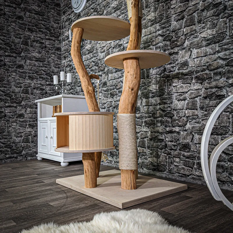 Naturkratzbaum 2126 Kratzbaum Natur Holz Design 193 cm hoch