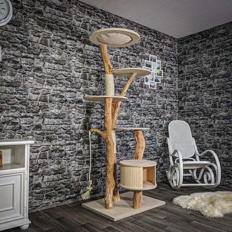 Naturkratzbaum 2126 Kratzbaum Natur Holz Design 193 cm hoch