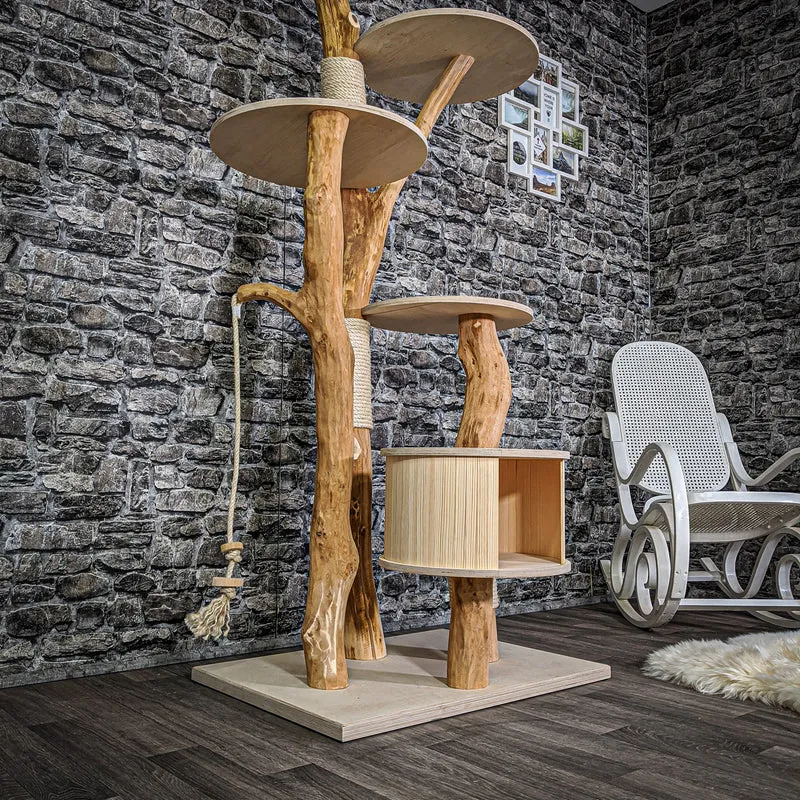 Naturkratzbaum 2126 Kratzbaum Natur Holz Design 193 cm hoch
