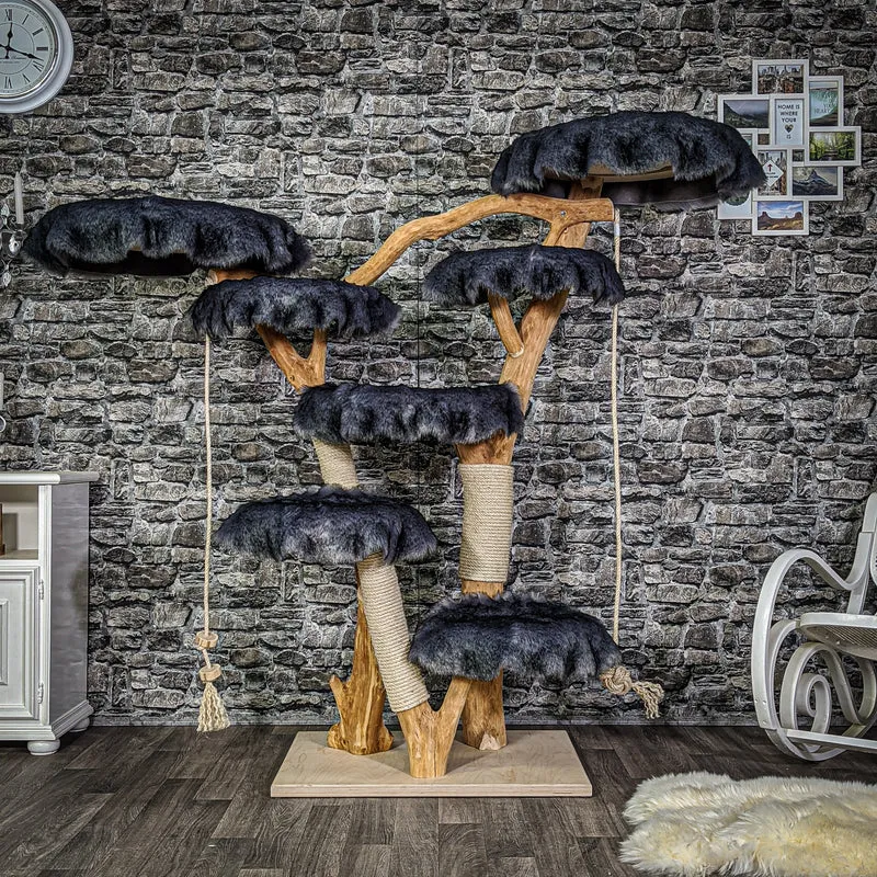 Naturkratzbaum 2125 Kratzbaum Natur Holz Design 165 cm hoch