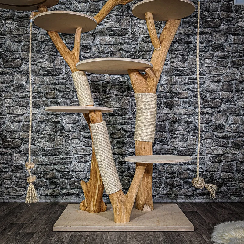 Naturkratzbaum 2125 Kratzbaum Natur Holz Design 165 cm hoch