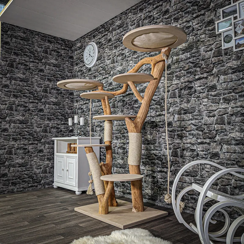Naturkratzbaum 2125 Kratzbaum Natur Holz Design 165 cm hoch