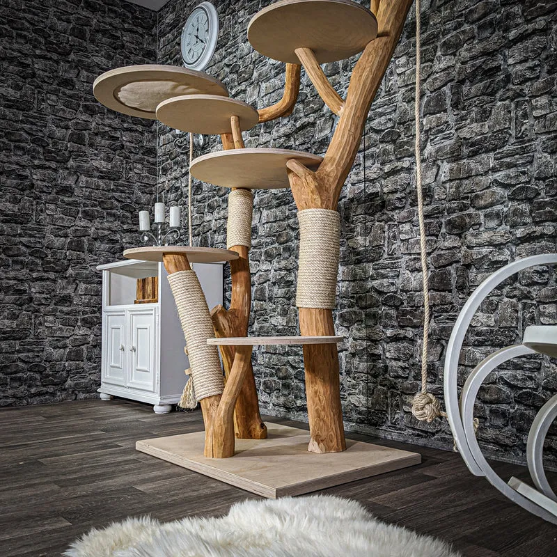 Naturkratzbaum 2125 Kratzbaum Natur Holz Design 165 cm hoch