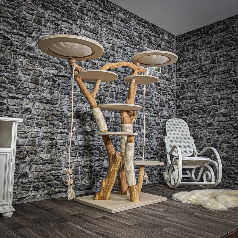 Naturkratzbaum 2125 Kratzbaum Natur Holz Design 165 cm hoch