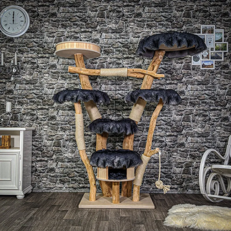 Naturkratzbaum 2124 Kratzbaum Natur Holz Design 170 cm hoch