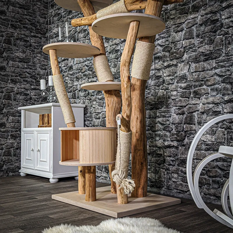 Naturkratzbaum 2124 Kratzbaum Natur Holz Design 170 cm hoch