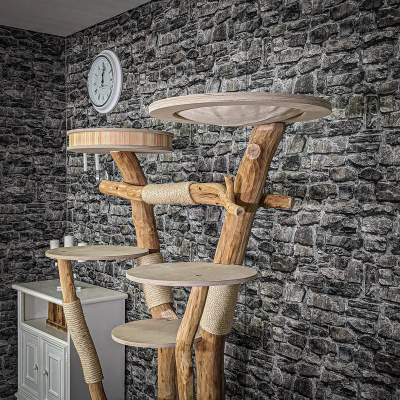 Naturkratzbaum 2124 Kratzbaum Natur Holz Design 170 cm hoch