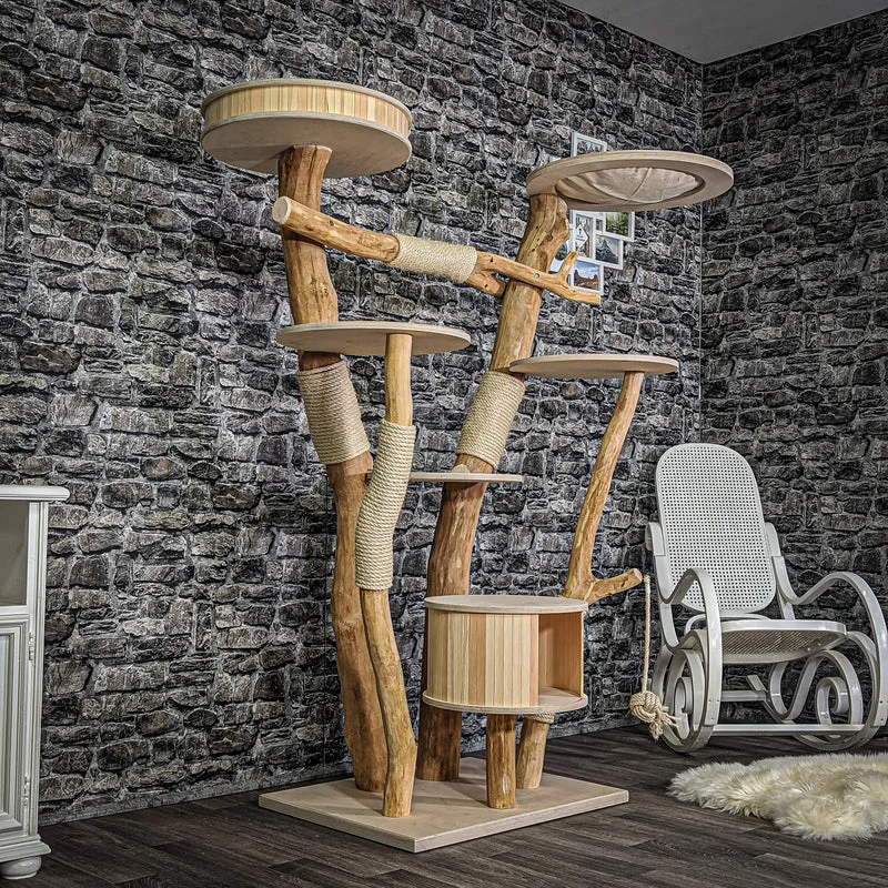 Naturkratzbaum 2124 Kratzbaum Natur Holz Design 170 cm hoch