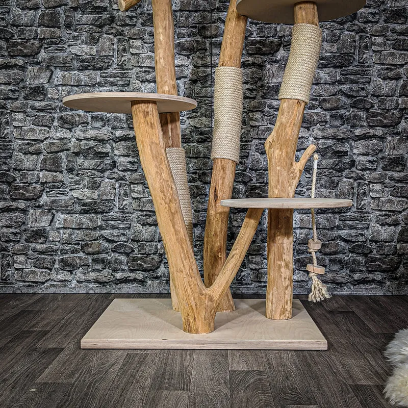Naturkratzbaum 2123 Kratzbaum Natur Holz Design 185 cm hoch