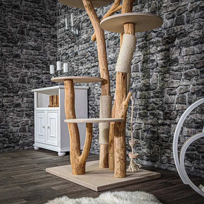 Naturkratzbaum 2123 Kratzbaum Natur Holz Design 185 cm hoch