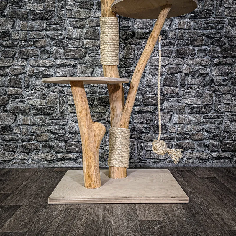 Naturkratzbaum 2122 Kratzbaum Natur Holz Design 133 cm hoch