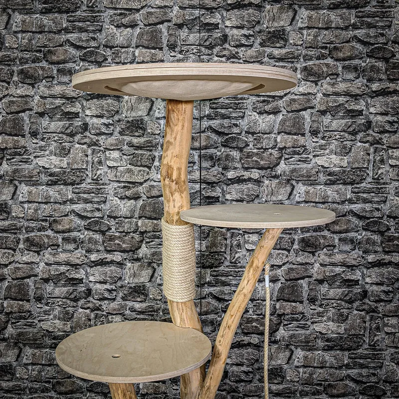 Naturkratzbaum 2122 Kratzbaum Natur Holz Design 133 cm hoch
