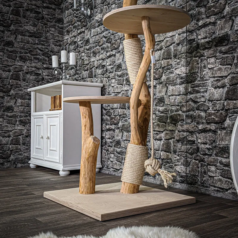 Naturkratzbaum 2122 Kratzbaum Natur Holz Design 133 cm hoch