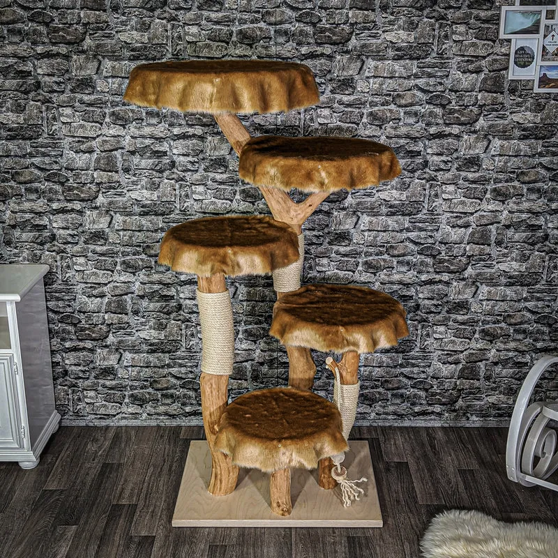 Naturkratzbaum 2120 Kratzbaum Natur Holz Design 165 cm hoch
