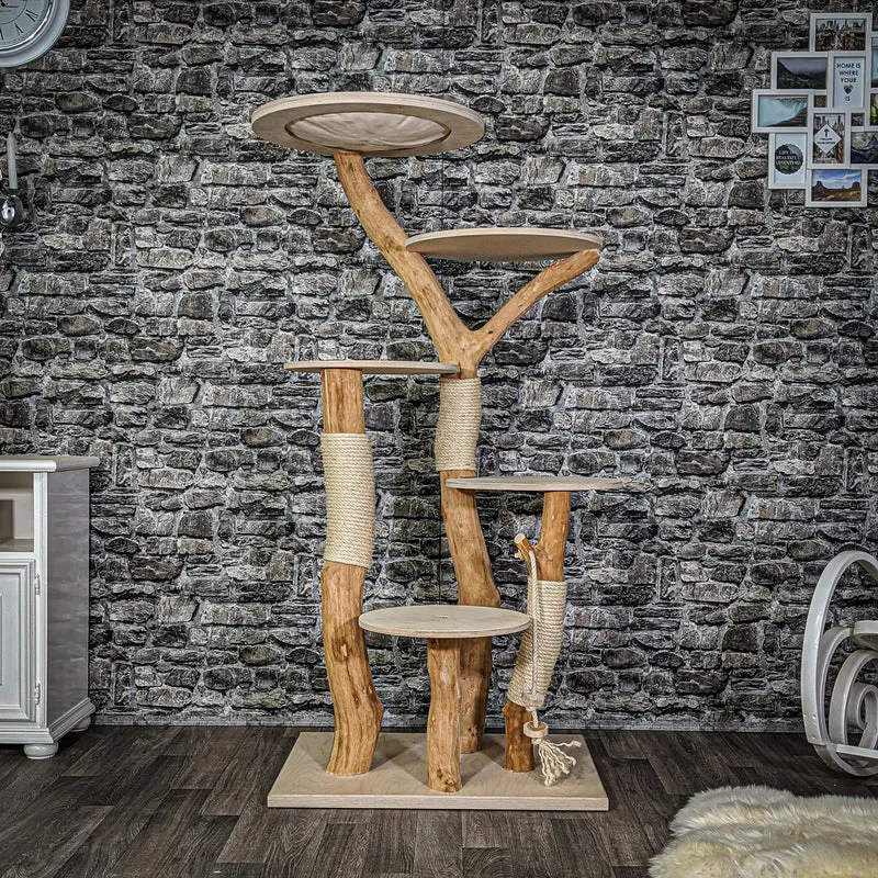 Naturkratzbaum 2120 Kratzbaum Natur Holz Design 165 cm hoch