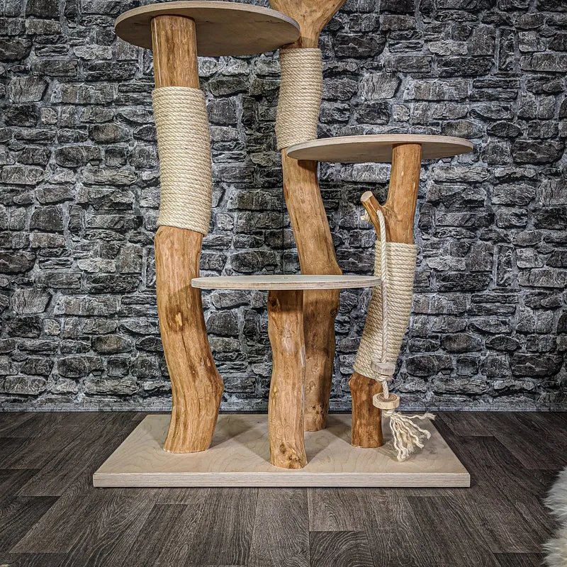 Naturkratzbaum 2120 Kratzbaum Natur Holz Design 165 cm hoch