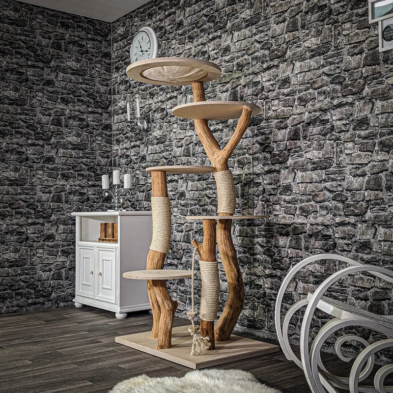 Naturkratzbaum 2120 Kratzbaum Natur Holz Design 165 cm hoch