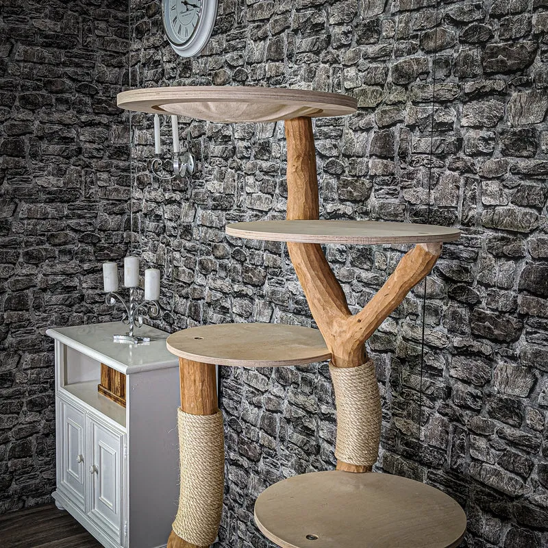 Naturkratzbaum 2120 Kratzbaum Natur Holz Design 165 cm hoch