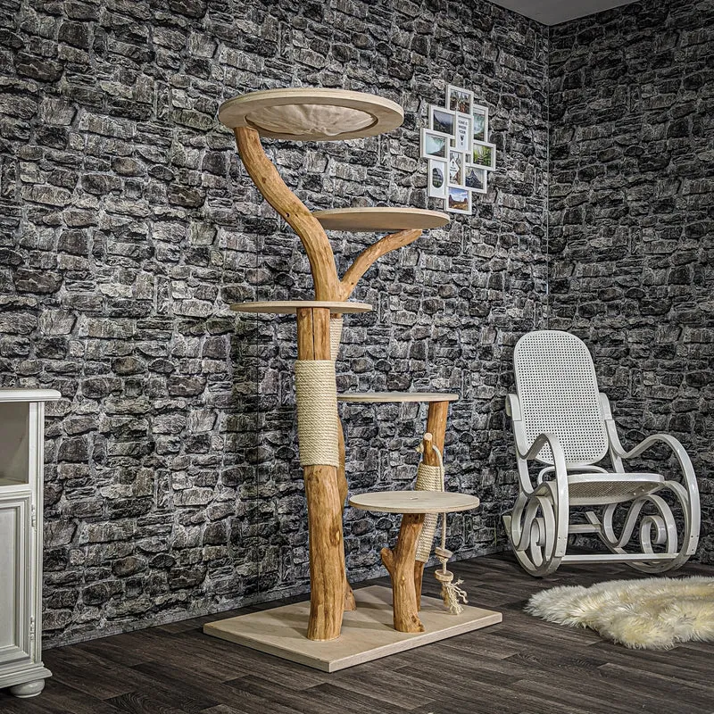 Naturkratzbaum 2120 Kratzbaum Natur Holz Design 165 cm hoch