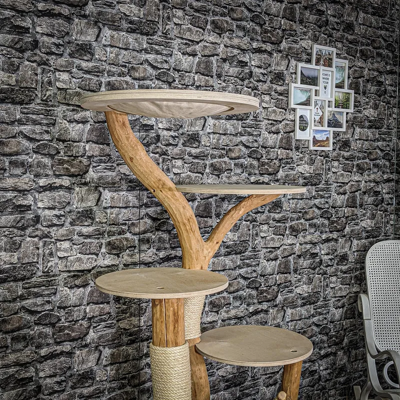 Naturkratzbaum 2120 Kratzbaum Natur Holz Design 165 cm hoch