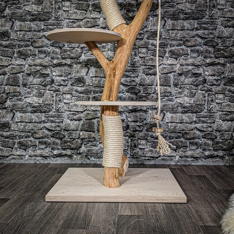 Naturkratzbaum 2119 Kratzbaum Natur Holz Design 143 cm hoch