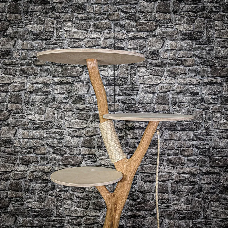 Naturkratzbaum 2119 Kratzbaum Natur Holz Design 143 cm hoch