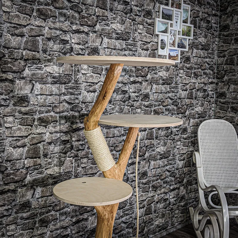Naturkratzbaum 2119 Kratzbaum Natur Holz Design 143 cm hoch