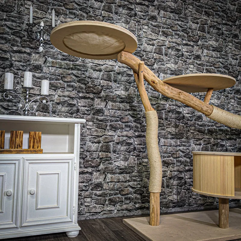 Naturkratzbaum 2118 Kratzbaum Natur Holz Design 130 cm hoch