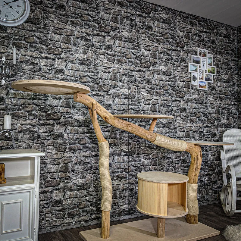 Naturkratzbaum 2118 Kratzbaum Natur Holz Design 130 cm hoch