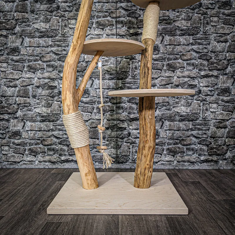 Naturkratzbaum 2093 Kratzbaum Natur Holz Design 145 cm hoch