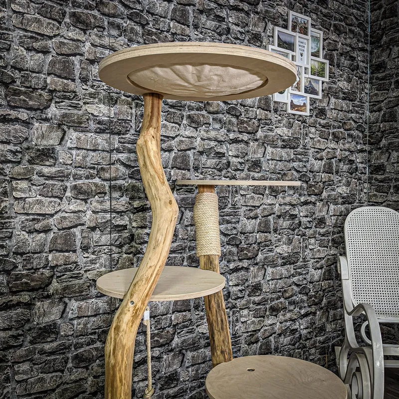 Naturkratzbaum 2093 Kratzbaum Natur Holz Design 145 cm hoch