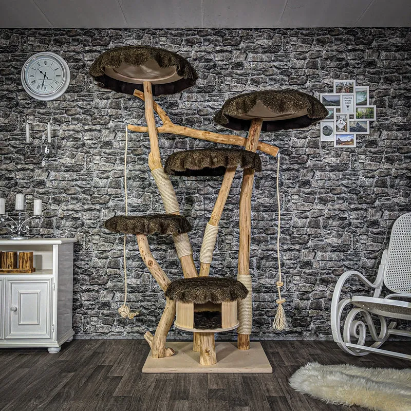 Naturkratzbaum 2094 Kratzbaum Natur Holz Design 195 cm hoch