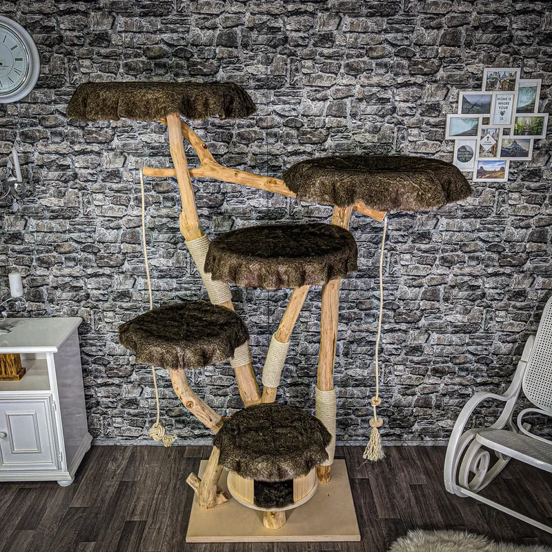 Naturkratzbaum 2094 Kratzbaum Natur Holz Design 195 cm hoch