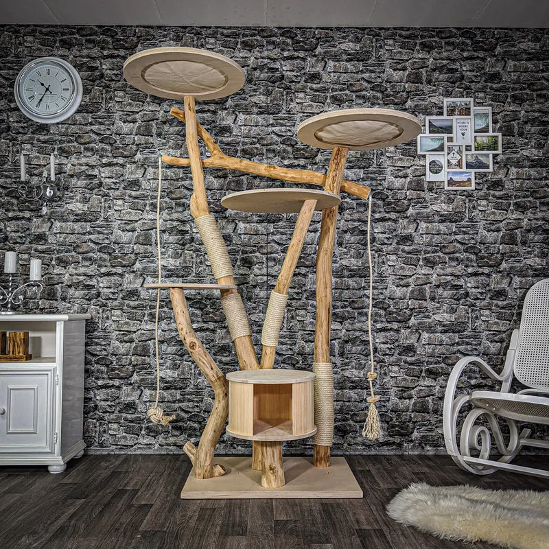 Naturkratzbaum 2094 Kratzbaum Natur Holz Design 195 cm hoch