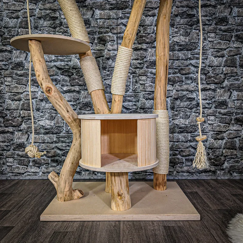 Naturkratzbaum 2094 Kratzbaum Natur Holz Design 195 cm hoch