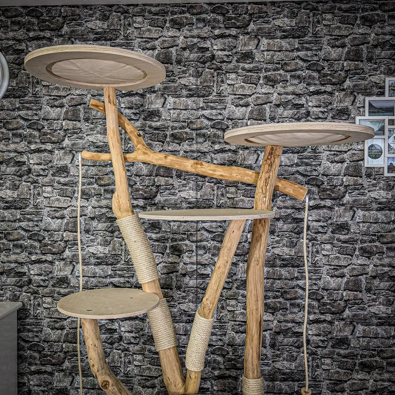 Naturkratzbaum 2094 Kratzbaum Natur Holz Design 195 cm hoch