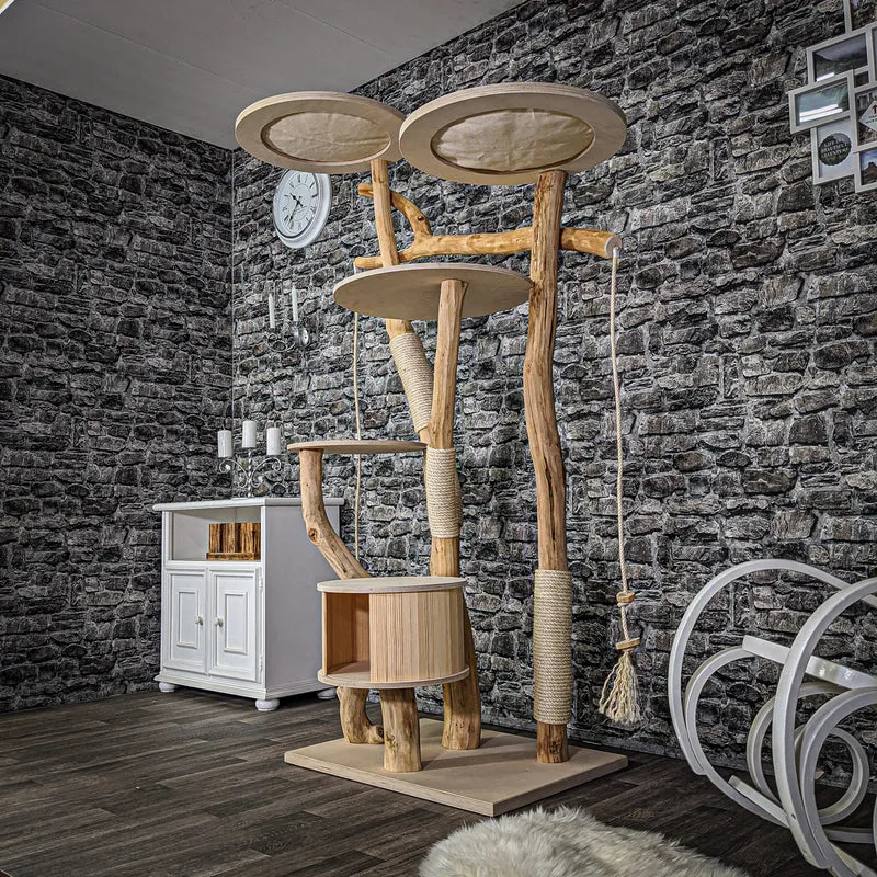 Naturkratzbaum 2094 Kratzbaum Natur Holz Design 195 cm hoch